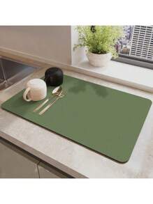 1PC Kitchen Countertop Absorbent Mats, Bar Drainage Mats, Coffee Maker Mats, Free Washable Insulation Mats