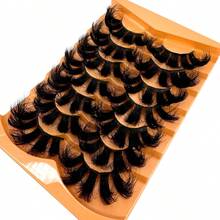 7 Pairs Mixed False Eyelashes Set, Looking Natural Faux Mink Lashes Include Cat Eye, Fluffy 3D Mink, Striped Styles - màu đen - Xem 4