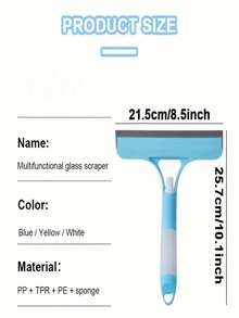 Limpiador de ventanas 4 en 1 con rociador y raspador de vidrio, limpiador de ventanas, raspador de ducha multifuncional de mano para rociar, lavar y raspar, raspador de ventanas, azulejos, parabrisas de automóvil, espejos, baño, artículos de limpieza, herramientas de limpieza, cocina, baño, hogar, artículos del hogar, temporada de regreso a clases - Multicolor - Ver 6