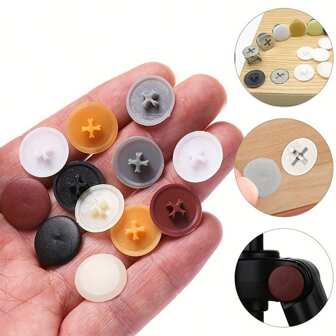 100pcs Iridescent Plastic Hubcap Covers, 3-In-1 Cross Design Decorative Caps With Screw Hole