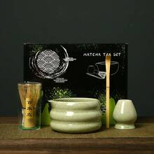 1pc/4pcs/7pcs Ceramic Matcha Tea Set, Includes Matcha Bowl, Matcha Whisk, Matcha Cup, Matcha Spoon, For Brewing Matcha, Making Desserts & Beverages, Japanese Style Gift Box Packaging, Song Dynasty Matcha Mixing Tool Set, Holiday/Back To School Gift Set - Multicolor - View 18