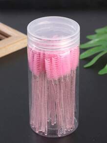 100/50/10 Sets Mascara Bürsten, Augen-Kajal-Stäbchen, biegbare Einweg-Augenbrauenbürsten, speziell für Wimpernverlängerung geeignete Bürsten, Augenbrauenbürsten, Rizinusöl-Bürsten (Kristallpulver)