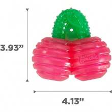 Outward Hound Gummiez Bear 2-In-1 Dental Dog Chew Toy And Dog Treat Stuffer Game, Blue Raspberry Scent, Blue - 櫻桃 - 查看 7