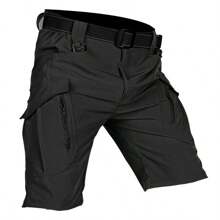 Pantalones Cortos Tácticos A Prueba De Agua Rápidos X9  Muchos Bolsillos,Bermudas Pantalones Cortos Tácticos Militares Impermeables - Negro - Ver 8