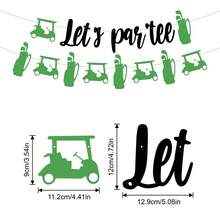 2件套，高尔夫主题DIY串旗，高尔夫运动主题生日派对装饰，绿色花环“Let's Par-Tee”横幅，高尔夫主题生日派对装饰，适合高尔夫主题派对、生日宝贝派对等场合。 - 彩色 - 查看 4