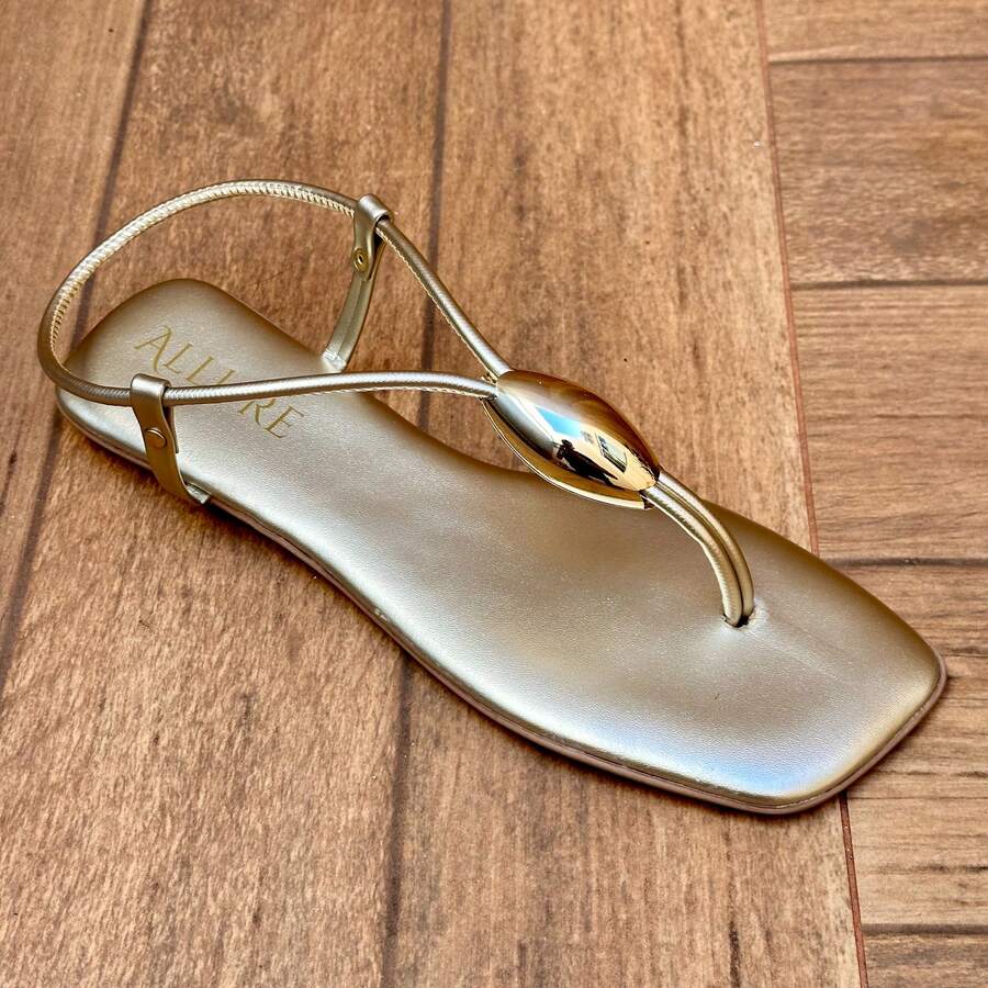 ABS Women's Easy-To-Fit Slug Flat Sandal - Gold - View 1