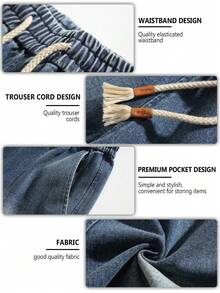 Men's Denim Casual Shorts Comfortable Style Suitable For Casual Wear - Blue - View 5