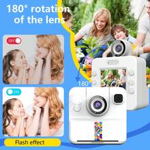 [Fun Kids Camera] 180 Degree Flip Lens Multifunctional Selfie Digital Kids Camera For 3-12 Years Old Boys And Girls | Birthday Christmas Festival Gift With 32G SD Card.Halloween, Christmas, Thanksgiving Day
