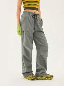 TECTOP Women's Outdoor Thermal Lined Pants, Windproof Warm Breathable Waterproof, Elastic Waist, 2 Large Pockets, Ski & Hiking Trousers, Random Pattern Shipped,Winter - Green - View 6