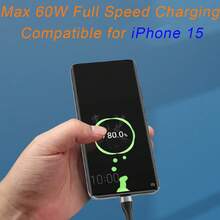 USB C 转 USB C 数据线，Type-C 60W 充电器线快速充电兼容 16 系列、Pro 2020、Pixel 等（黑色）兼容 16、16 Pro Max、15、15 Plus、15 Pro、15 Pro Max，兼容 Redmi，兼容 OnePlus Type C - 黑色 - 查看 4