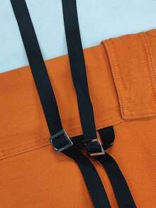 Men's Color Block Jeans, Fashionable Cargo Denim Pants, Multi-Pocket Zipper Slim Fit Camouflage Skinny Jeans