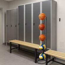 5 Tier Layer Ball Stand Holder For Footballs, Basketballs, Volleyballs, Detachable Ball Storage Rack Metal Ball Organizer Football Holder Stand Basketball Rack Display Stand For Home Gym - Variant - View 4