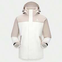 CAMEL CROWN Outdoor Mountaineering 3-In-1 Windbreaker, Certified With Heavy Rain Level, Professional Waterproof Jacket - Warm White Light Khaki - View 2