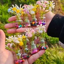1pcs Random Bottom & Floral Design Super Bright Glow In The Dark Vase, Artificial Flowers, Creative Car Dashboard/Desk Glass Decor - Nhiều màu - Xem 6