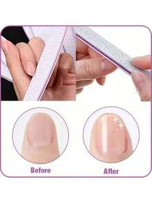 10pcs Professional Half-Moon Wooden Nail Files, Simple Nail Files, Real Thin Nail Buffers, Manicure Shaping & Polishing Files