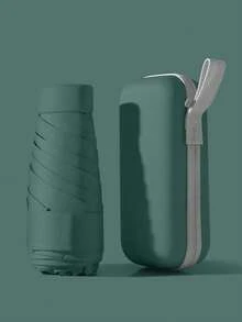 1把轻便便携雨伞，防雨防紫外线，配有收纳袋，方便携带。