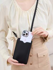 MIYIN 简约纯色小号 PU 单肩包、斜挎包手机钱包钱包轻便斜挎包女士拉链手机包拉链设计手机钱包斜挎包拉链斜挎包