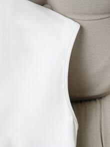 Damen Vintage ärmellose Weste, einzigartiger eleganter einfarbiger Webstoff Knopfverschluss Weste, geeignet für Abenddate, Urlaub, Geburtstagsparty, formelles Dinner, Einschulungsparty, Lässig, Singles Party, Bühnenauftritt, Country-Musik-Konzert, Frühling/Sommer/Herbst