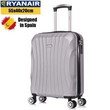 Vali ABS Cabin 55x40x20cm (44L) - Vali du lịch nhẹ nhỏ 20 inch - Xanh ngọc lam/Bạc/Xanh nước biển/Vàng/Vàng hồng/Đỏ/Tím/Đen/Xanh bạc hà/Xanh lá cây - Bạc - Xem 1
