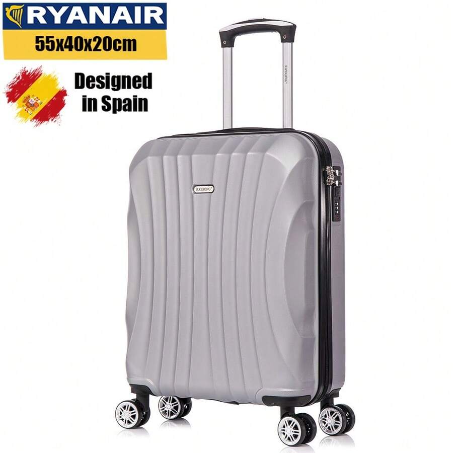 Vali ABS Cabin 55x40x20cm (44L) - Vali du lịch nhẹ nhỏ 20 inch - Xanh ngọc lam/Bạc/Xanh nước biển/Vàng/Vàng hồng/Đỏ/Tím/Đen/Xanh bạc hà/Xanh lá cây - Bạc - Xem 1