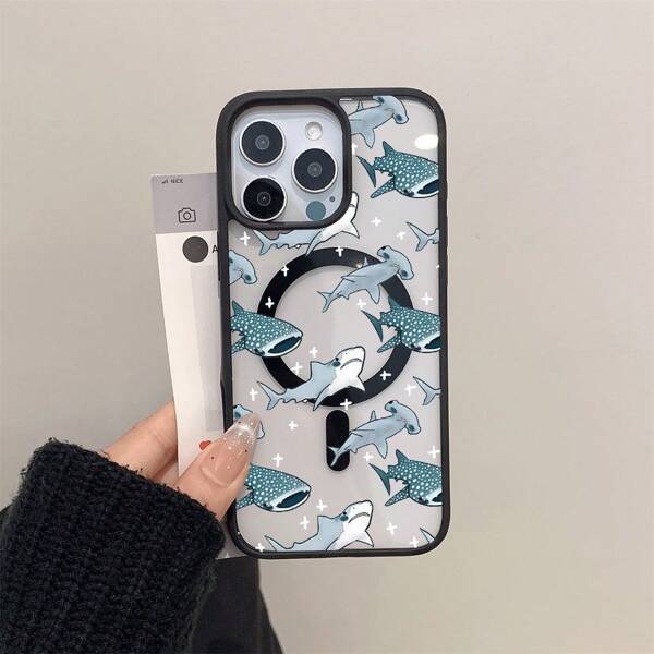 TPU + Acrylique, magnétique, blanc, transparent, étui de téléphone, sensation d'une machine nue, adapté aux téléphones portables, met en valeur la sensation haut de gamme d'Apple, envoyez-le à votre famille/vous-même
