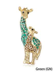 Enamel Giraffe Brooches For Women Animal Pins Casual Accessories Gifts - Giraffe (2280) - View 14