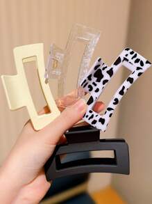 4pcs/Set Stylish Square Hair Clips, Multi-Color Fashion Hair Accessories Gifts Suitable For Cute Girls, Fit For All Occasions