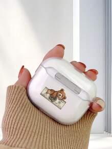 Carcasă de protecție transparentă TPU "Îmbrățișează și aruncă ursulețul", potrivită pentru AirPods2, AirPods3, pentru AirPods Pro, pentru husă pentru căști AirPods Pro2