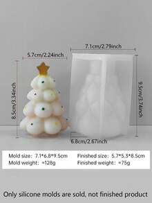 1pc Snowman, Christmas Tree, Santa Claus Candle Mold, DIY Silicone Snowman Candle Mold For Candle, Wax Melt, Plaster, Soap, Resin Crafts, Christmas Snowman Design, Home Decor, Holiday Gift, Art Supplies - White - View 20
