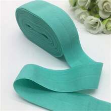 2Yards 1" (25mm) Elastic Ribbon Fold Over Elastic Spandex Satin Band Ties Hair Accessories Lace Trim
