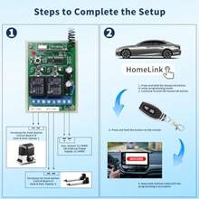 Security Gate Operator Accessory, Hlr01 Homelink Compatible Universal Receiver With Remote Control Transmitter For Automatic Swing Sliding Gate Opener Garage Door Opener - 111 - View 5