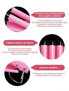 Rizador de tres cilindros,Rizador de huevos, temperatura ajustable - Negro - Ver 5