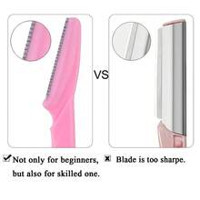 1pc/10pcs/30pcs Canned Eyebrow Razor With Protective Net, Long Stainless Steel Handle, Anti-Scratch Makeup Tool,Cheap,Stocking Stuffers,Makeup,Makeup Tools,Cheap Stuff,Gifts,Gifts For Women,Christmas Gifts - Multicolor - View 11