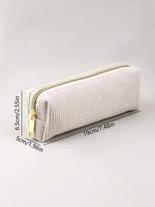 1 pieza, Manualidad de bordado, Estuche para lápices personalizado, Letras y números personalizables, Bolsa de cosmética de unicolor, Gran capacidad, Portátil, Cremallera de nailon, Compra la oferta de vuelta al colegio, Regalos para trabajadores y estudiantes, Útiles escolares, Estuche para lápices, Día de San Valentín, Halloween, Navidad, Acción de Gracias, Cumpleaños, Regalos de temporada de vuelta al colegio, Estuche para lápices personalizado de alta gama