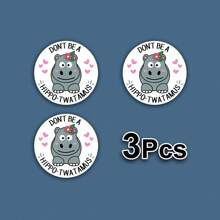 1/3 件“别做河马 - Twatamus”乙烯基贴花贴纸，5 英寸，搞笑汽车卡车货车 SUV 窗户墙杯笔记本电脑贴花，车辆配件，汽车贴纸，适用于学校用品，返校 - Multicolour - 查看 13