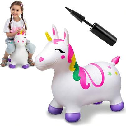 Caballo Hinchable De Unicornio Para NiñOs, Juguete Inflable Para Regalo De CumpleañOs, 18 Meses, 2, 3, 4, 5 AñOs, NiñOs Y NiñAs