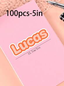 100/50/20/10/1 Pc Customized Name Personalized Stickers - Cartoon Font - Colorful And Variegated Personalized Laptop Stickers, Water Bottle Name Stickers - Suitable For Holiday Gifts, Daily Decorations, Notebook Stickers, Candy Baking Packaging Bag Decorations, School Supplies, Back To School, Multi-Functional, Ornamental, Reusable, Modern, Colorful, Cute, Vintage, Cartoon, Kawaii, Custom, Personalized, Unique, Customized, Workers, Clients, Students, For Business/Work/ Office, For School, Desert Fall Cozy