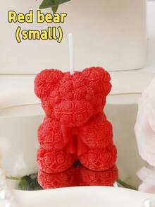 1 件玫瑰熊香薰蜡烛，可爱装饰婚礼伴侣手工礼物家居装饰、蜡烛、蜡烛、礼物、礼物、家居装饰、婚礼、婚礼装饰、饰品、装饰品、婚礼季节生日毕业