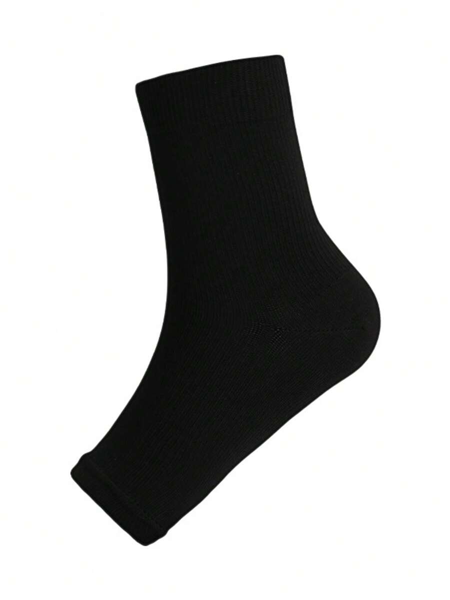 2 Pairs Compression Leg Warmers, Breathable Lightweight Open Toe Elastic Leg Warmers, Unisex Half-Toe Compression Leg Warmers, Random Color