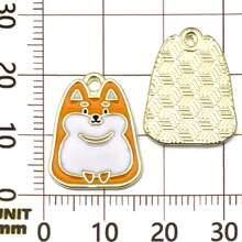 5/12 件可爱珐琅狗饰品卡通宠物狗动物吊坠适用于 DIY 手链项链耳环钥匙扣珠宝制作工艺品配件 - 彩色 - 查看 9