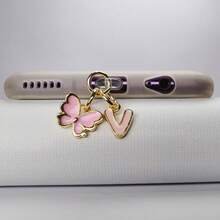 Pink Cute Butterfly Letter Beautiful Girl Series Dust Plug Apple Type-C Is Suitable For Sending Girlfriends And Friends. - Pink - View 21