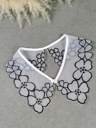 1 件女式高品质涤纶叶印花波西米亚套头衫，时尚可拆卸领子，适合所有季节