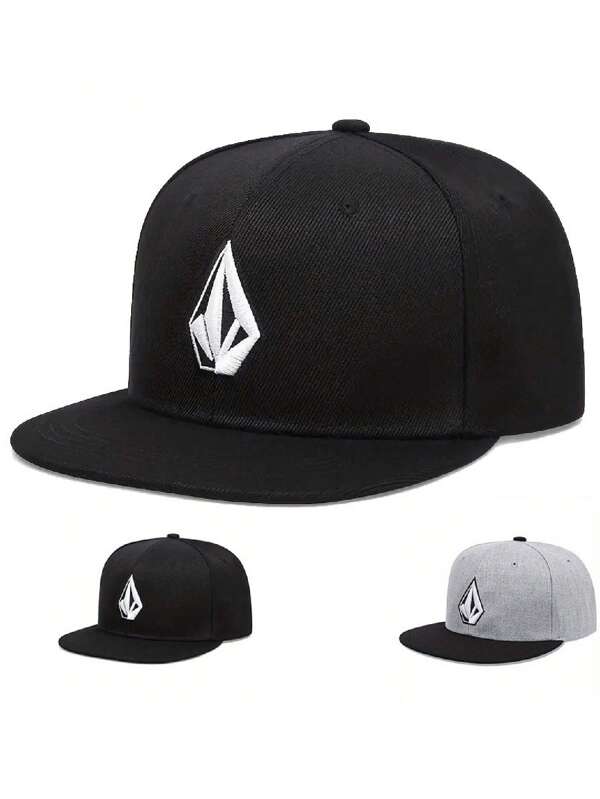 1pc Rhinestone Embroidered Baseball Cap, Breathable Large Size, Casual Versatile Sun Protection, Hip Hop Style