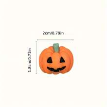 10pcs Halloween Thanksgiving Flat Pumpkin Small Decoration Glue Phone Stickers Accessories Kettle Stickers Materials