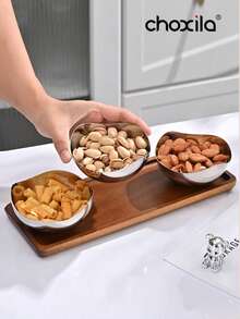 choxila 1个304不锈钢优雅甜点碗 - 可用作零食碗、甜点杯、燕麦沙拉碗、早餐碗、托盘、水果盘，花瓣形设计，理想的返校礼物，适用于客厅、卧室、办公室、露营、酒店和学校等场所。 - 甜點盤 - 查看 7