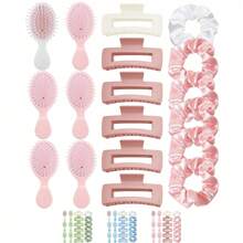 18-Piece Wedding Banquet Gift Set - Elegant Satin Headbands And Accessories Set, Including 6 Bridal Shower Headbands, 6 Square Clips And 6 Combs, Suitable For Weddings And Birthday Celebrations. This Party Supplies Set Can Be Used As Proposal Gifts, Single's Party Supplies And Wedding Party Gifts.