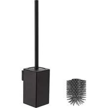 SRYHDTUHDT Toilet Brush And Holder Black Toilet Bowl Brush For Ceaning With Stainless Steel Handle Wall Mounted - Default - View 1