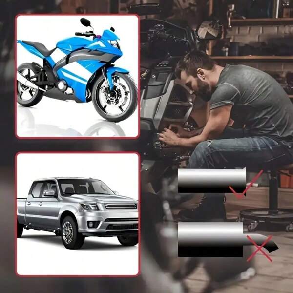 1 pieza Regulador de ruido de tubo de escape de aleación de aluminio y amplificador de audio de alto rendimiento - Tubo de escape resistente a la corrosión, apto para todos los modelos de automóviles, camiones, SUV, motos, etc., mejora el rendimiento del vehículo, superficie metálica elegante, superficie resistente a la corrosión