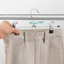 Juego de 5/3 pinzas galvanizadas multiusos para pantalones, percha para pantalones de acero inoxidable antideslizante y que no deja marcas, pinza para colgar faldas