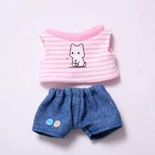 (Clothes Only) New Labobo Doll Clothes 17cm 1st/2nd/3rd Generation Replacement Outfit, Striped Costume Set For Labubu - Multicolor - View 3